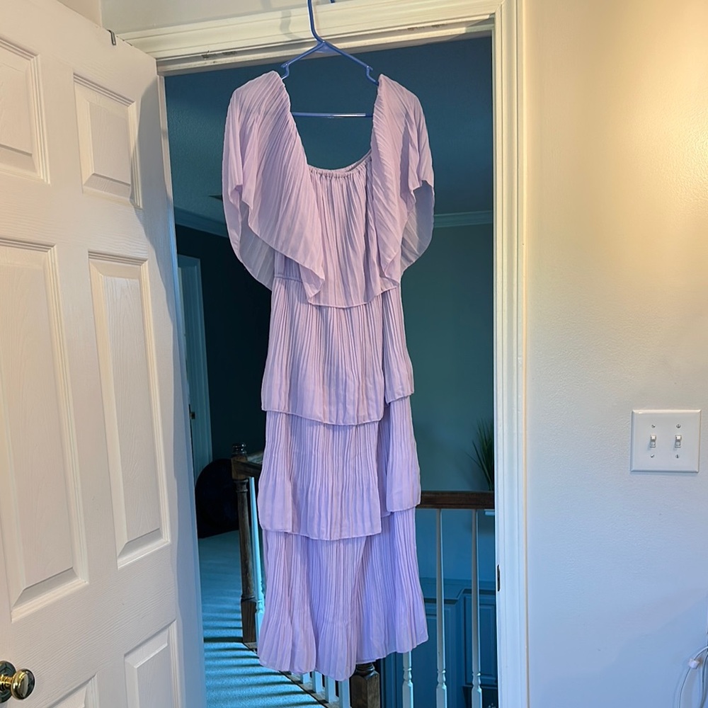 Elegant Lavender Tiered Dress